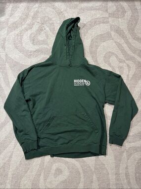 Hidden Logo Forest Green Men's Hoodie